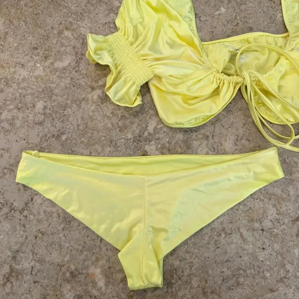 Frankies-bikinis Women's Yellow Bikinis-and-tankini-sets